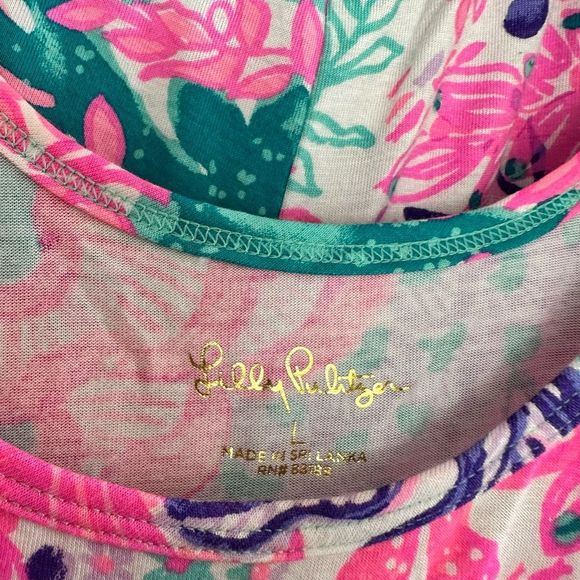 Lilly Pulitzer Seaside Carnivale Pajama Tank Short Set Size Large - Picture 2 of 12